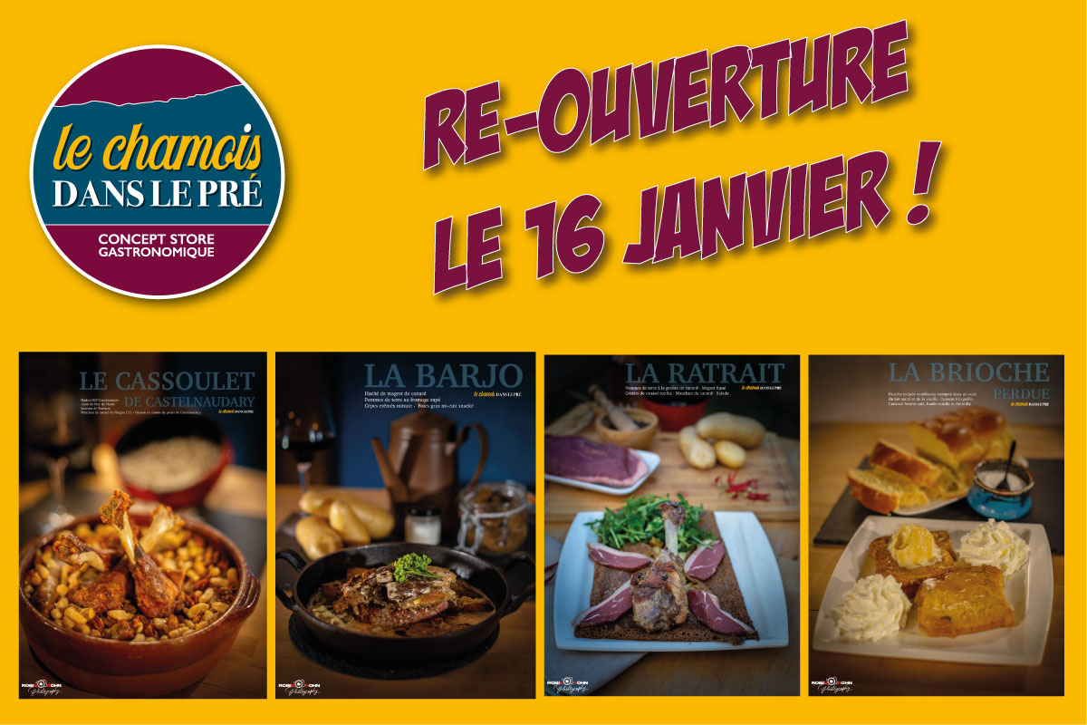 Heyyyy l'épicurien-ne !!
Mes vacances sont finies et j'ai le grand plaisir de t'annoncer que tu vas pouvoir revenir à partir de vendredi 16 janvier.
Les grands classiques de la roulotte sont là et il va y avoir quelques petites nouveautés dans les semaines à venir...
A très vite avec grand plaisir
#lechamoisdanslepre #jougne #gastronomie #restaurantjougne #laferrieresousjougne #paysbasque #foiegras #végétarien #cidre #crêpes #bièresartisanales #galettebretonne #vinaupiment #cassoulet